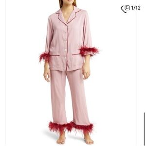 Sleeper Wine Party Double Feather Pajama Set XS